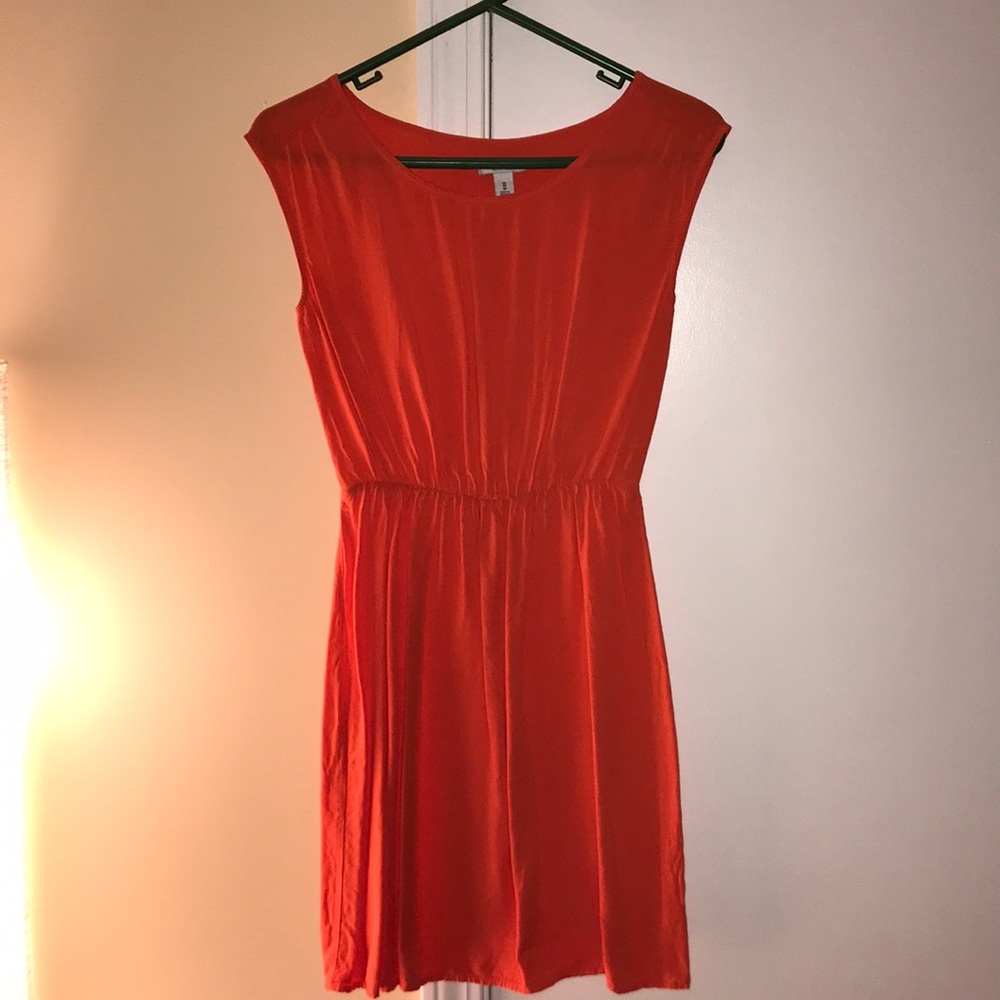 Bright orange spring dress